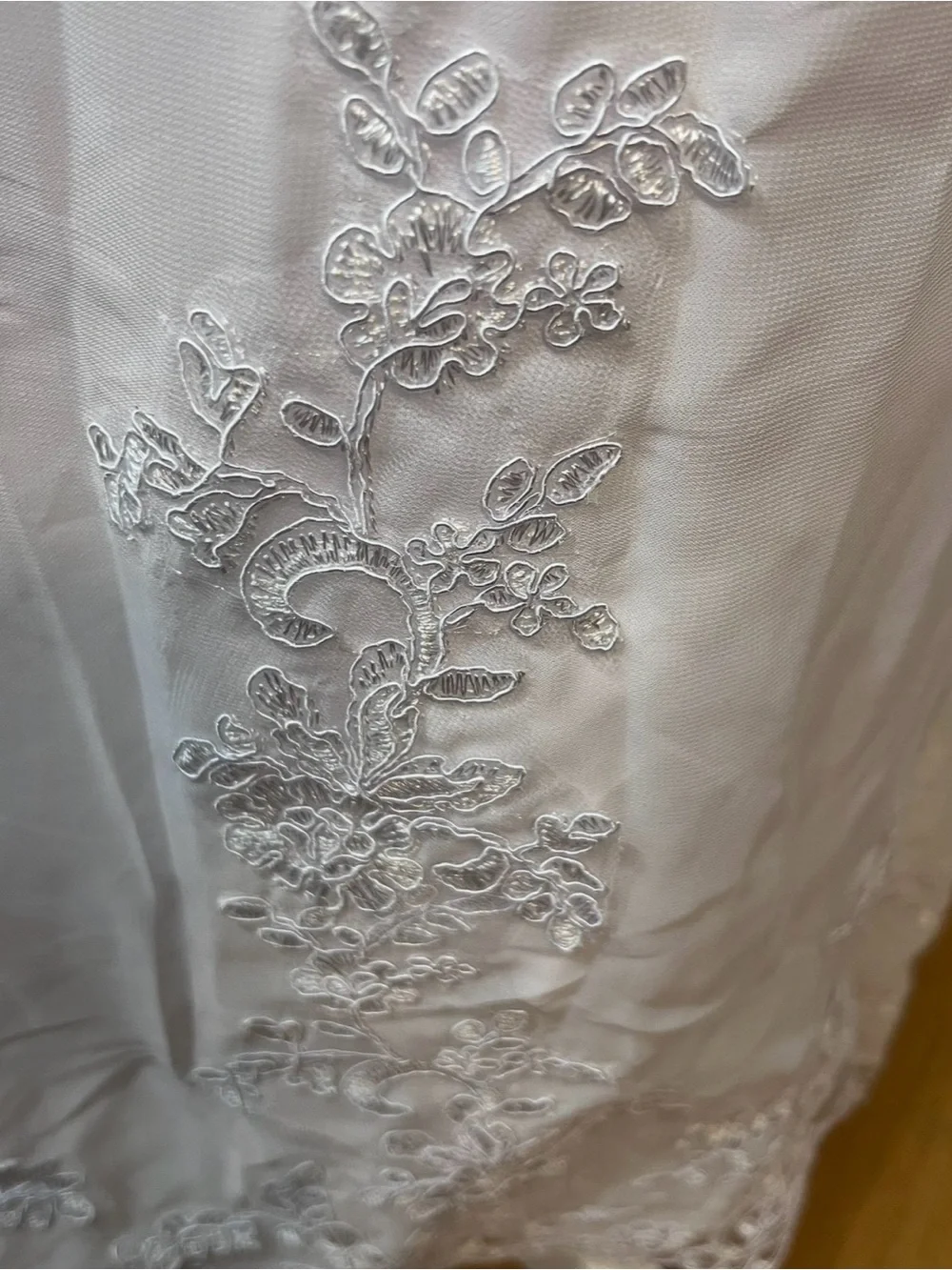 #43-14 White chiffon lace high/Low hem cocktail dress  1X/Size 16W